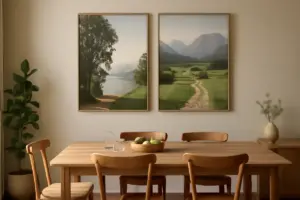 Quadri panoramici per la zona pranzo: la soluzione per ampliare visivamente lo spazio senza lavori