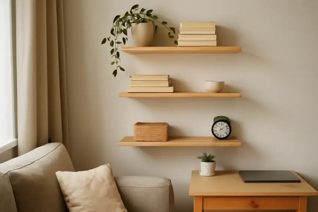 Come organizzare piccoli spazi con mensole a parete? Idee salvaspazio che funzionano davvero