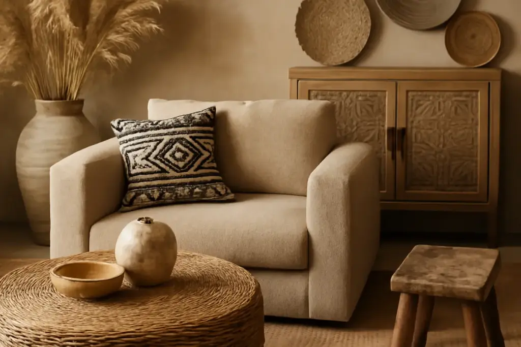 Texture naturali nell’arredamento etnico: come aggiungere personalità senza confondere lo stile