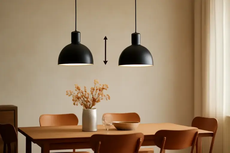 Lampade a sospensione per il tavolo da pranzo: la distanza dal piano giusta fa tutta la differenza