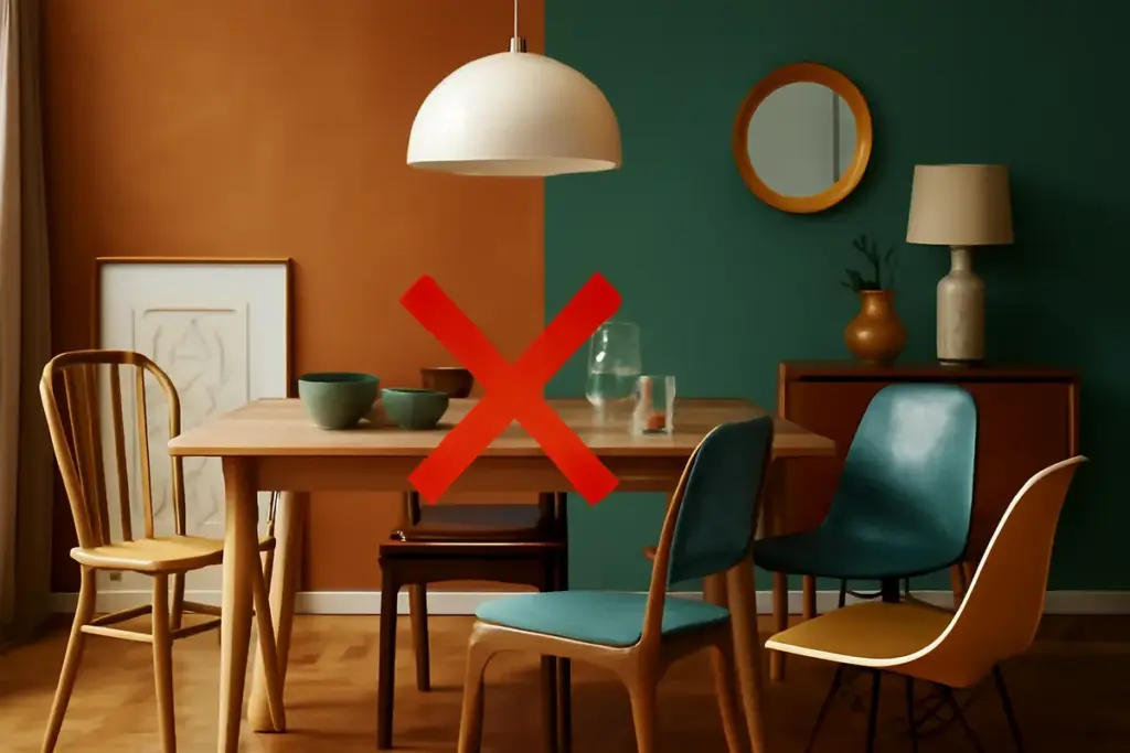 Stili misti in sala da pranzo: come evitare errori cromatici che compromettono l’armonia