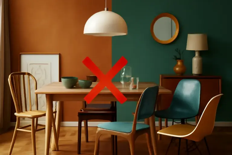 Stili misti in sala da pranzo: come evitare errori cromatici che compromettono l’armonia