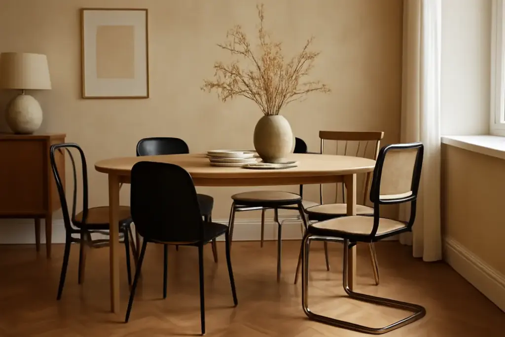 Come arredare la zona pranzo con sedute diverse? Il segreto degli interior designer per non sbagliare mix