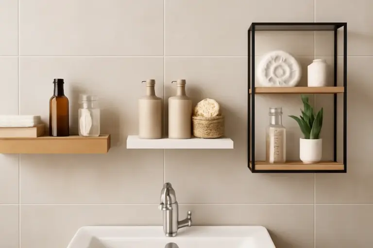 Quali stili di mensole stanno bene in bagno? Evita l’effetto disordine con queste semplici scelte